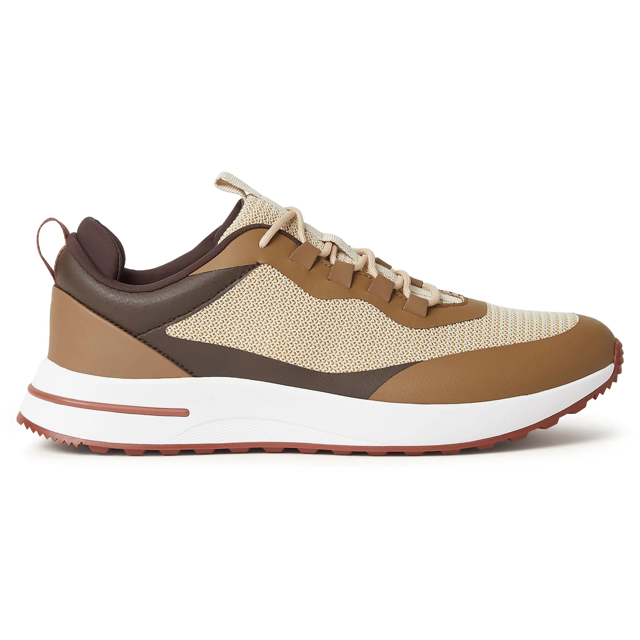 Side View of Loro Piana Week End Walk Autumn Field Linen Mesh Sneaker FAM1718_F8O6